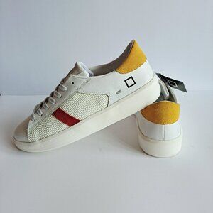 New D.A.T.E. Ace Leather Suede White Sneakers